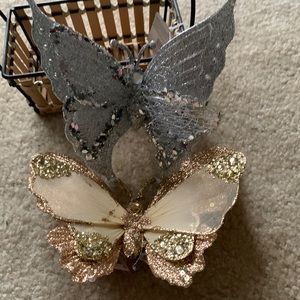 Decorative butterflies with clips